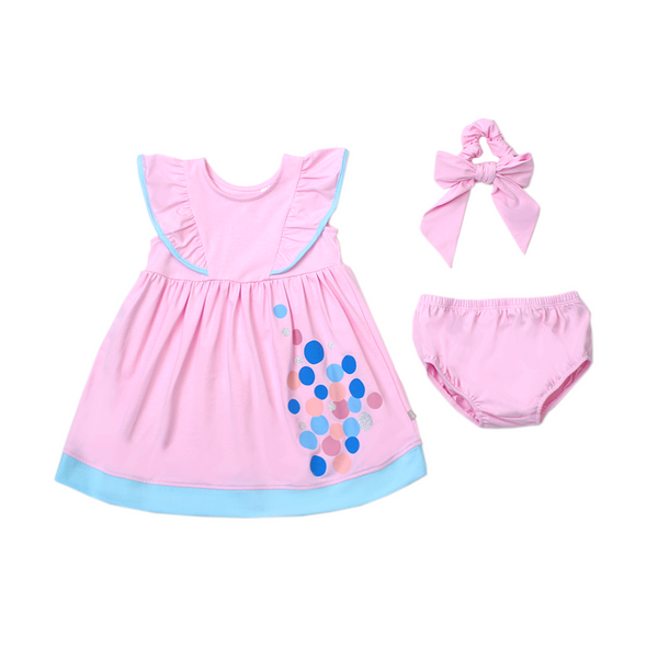 Urban Kids Ruffle Dress Set (Pink)