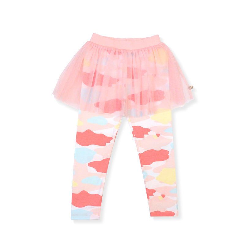 Camo Flash Tulle Skirt Leggings (Pink)