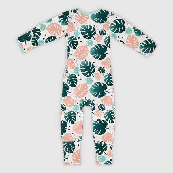 Tropical Land Baby Easywear Romper (Printed Green)