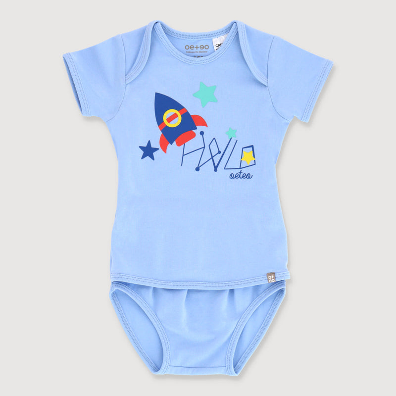 OETEO Little Explorer Baby Easyeo Romper (Blue)