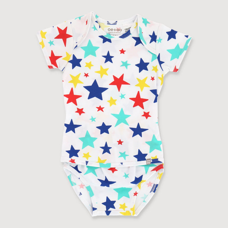 OETEO Little Explorer Baby Easyeo Romper (Rainbow Stars)