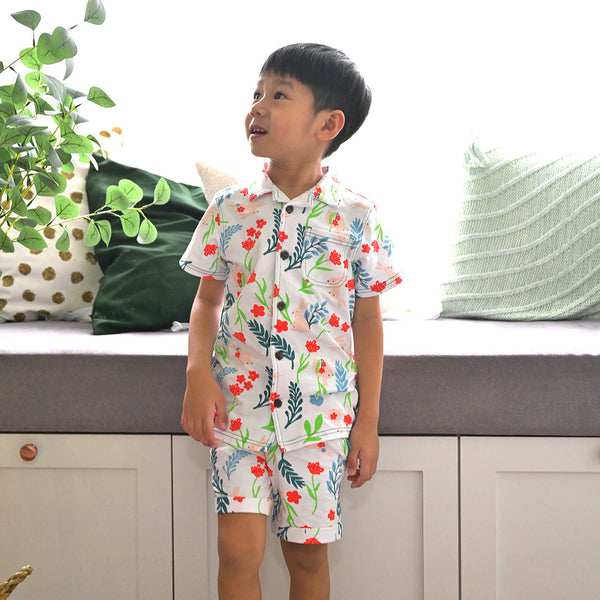 Merry Bunny Baby & Toddler Boy Hawaii Collar Set