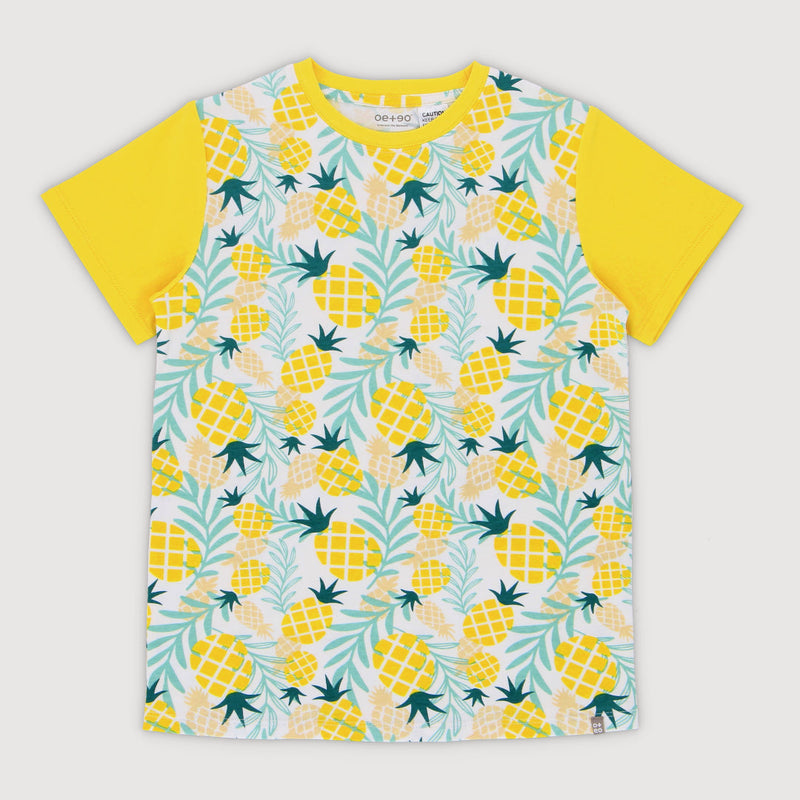 Lucky Charm Kids Essential Contrast Tee (Yellow Sleeves)