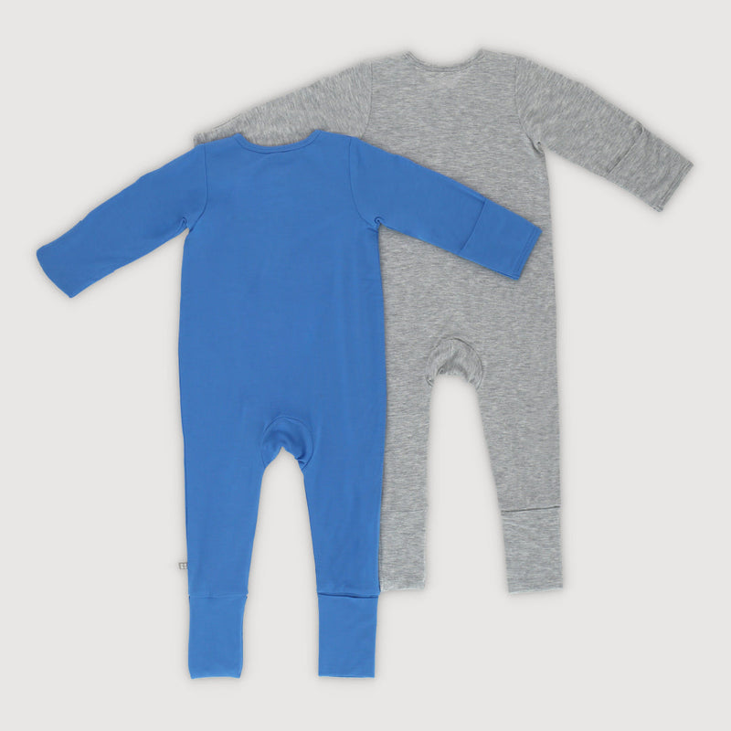 All Things Wonder Zippy Baby Jumpsuit 2pc Bundle (Blue)