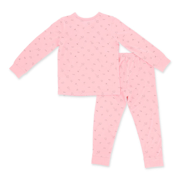OETEO An Adventure Bamboo Toddler Jammies Pyjamas Set (Pink)
