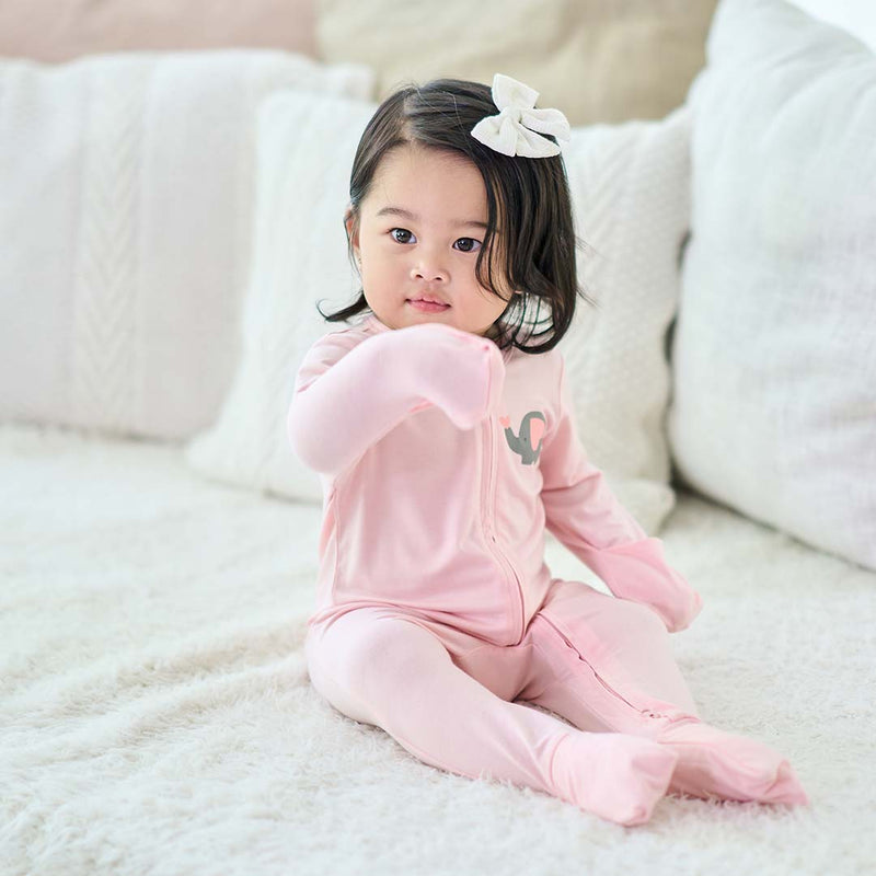 All Things Wonder Bamboo Zippy Baby Jumpsuit 2pc Bundle (Pink) | OETEO Singapore