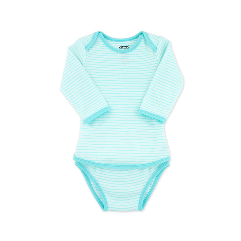 EASYEO Candy Stripes Long Sleeves Romper